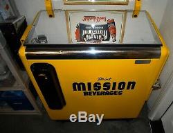 Ideal 55 Slider Chest Cooler Rare Embossed Mission Beverages Restored