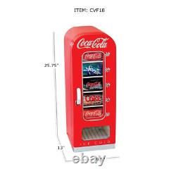 Koolatron CVF18 Coca-Cola Official Design Push Button Vending Machine Fridge