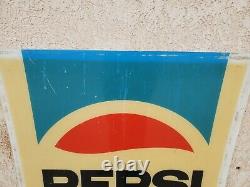 LARGE Vintage 1970s Pepsi Cola Soda Sign vending machine panel