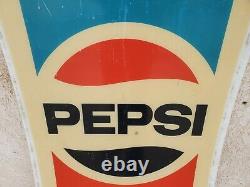 LARGE Vintage 1970s Pepsi Cola Soda Sign vending machine panel