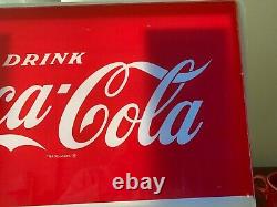 LG COKE TAB FRESCA FANTA Sign Soda Vending 60s Machine Insert Plexiglass UNUSED