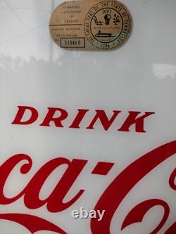 Large Vintage Coca Cola Vending Machine Sign Original