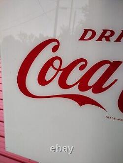 Large Vintage Coca Cola Vending Machine Sign Original
