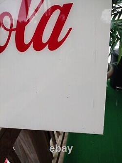 Large Vintage Drink Coca-Cola Vending Machine Sign Display Panel
