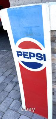 Large! Vintage! Original Pepsi Cola Vending Machine Sign Plastic/ Acrylic Panel