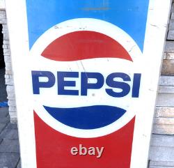 Large! Vintage! Original Pepsi Cola Vending Machine Sign Plastic/ Acrylic Panel