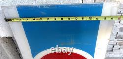 Large! Vintage! Original Pepsi Cola Vending Machine Sign Plastic/ Acrylic Panel