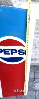 Large! Vintage! Original Pepsi Cola Vending Machine Sign Plastic/ Acrylic Panel