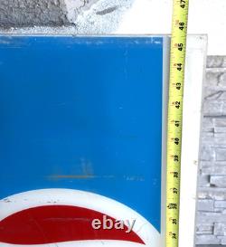Large! Vintage! Original Pepsi Cola Vending Machine Sign Plastic/ Acrylic Panel