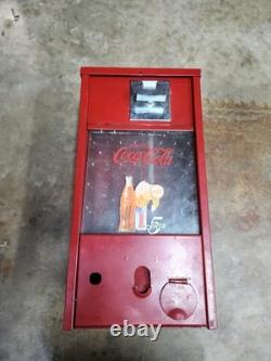 Metalsmiths 50's Coca-Cola Coke Vending Coin-operated Bubble Gum Machine As Is