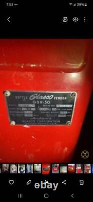 Mid Century Glasco GBV 50 Slider Coca-Cola Cooler Refrigerator Vending Machine