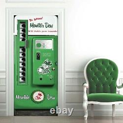 Mountain Dew Vending Machine Decal Fridge Decal Waterproof Door mural