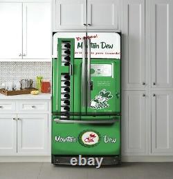 Mountain Dew Vending Machine Decal Fridge Decal Waterproof Door mural