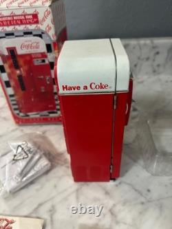 NEW Coca-Cola 1950's Die Cast Metal Vending Machine Musical Bank from Enesco