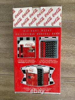 NEW Coca-Cola 1950's Die Cast Metal Vending Machine Musical Bank from Enesco