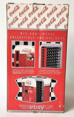 NEW Coca-Cola 1990's Vintage Collectible Musical Bank Vending Machine Coin Bank