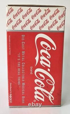 NEW Coca-Cola 1990's Vintage Collectible Musical Bank Vending Machine Coin Bank