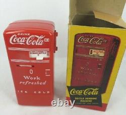 NOS in BOX! Drink Coca Cola BOTTLE VENDING MACHINE TOY Bank Work Refreshed COKE