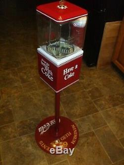 NW Coca-Cola theme vending machine withglass globe candy nuts gum diner soda