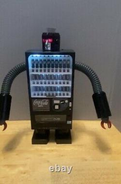 New Coca Cola Vending Machine Robot Black Zero Coke Piggy Bank Function OK