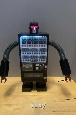New Coca Cola Vending Machine Robot Black Zero Coke Piggy Bank Function OK