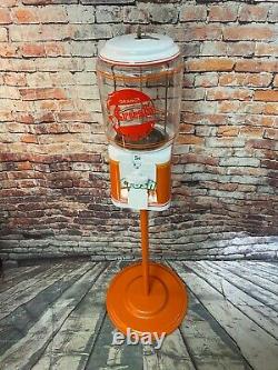 Orange crush soda vintage gumball machine Acorn glass round globe