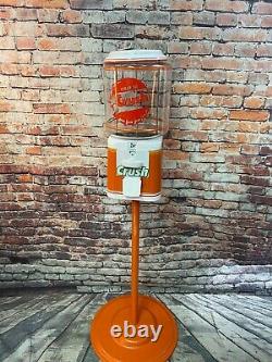 Orange crush soda vintage gumball machine Acorn glass round globe