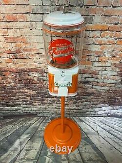 Orange crush soda vintage gumball machine Acorn glass round globe