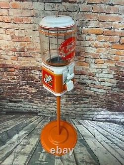 Orange crush soda vintage gumball machine Acorn glass round globe