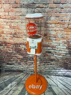 Orange crush soda vintage gumball machine Acorn glass round globe