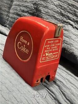 Original 1940's Vendo Coca Cola Coin Slot For Spin Top Soda Cooler