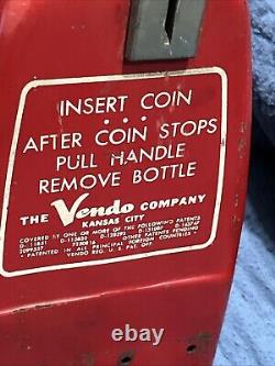 Original 1940's Vendo Coca Cola Coin Slot For Spin Top Soda Cooler