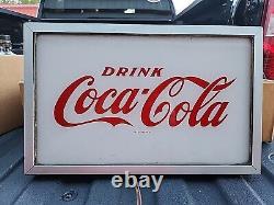 Original Coca-Cola Light Up Panel Sign (IT WORKS)