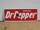 Original Dr. Pepper Porcelain Vending Machine Advertising Sign Soda 13x5