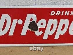 Original Dr. Pepper Porcelain Vending Machine Advertising Sign Soda 13x5