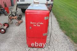Original Vintage 1950's Coca Cola Ideal 55 Slider Soda Pop Vending Machine Sign