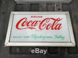 Original Vintage Cavalier 64 Square Top Light Up Sign Soda machine Look