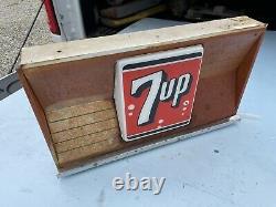 Original Vintage VMC Vendorlator 81 Square Top 7up Sign Vendo Soda Machine