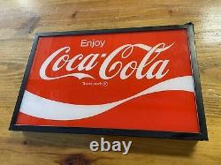 Original Vintage Vendo 63 Light Up Sign Coca Cola Coke Look Soda Machine