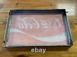 Original Vintage Vendo 63 Light Up Sign Coca Cola Coke Look Soda Machine