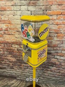 Peanuts M&m candy machine vending vintage 1¢ Acorn glass penny machine