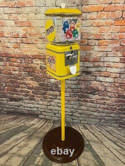 Peanuts M&m candy machine vending vintage 1¢ Acorn glass penny machine