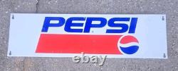 Pepsi Cola Soda Vending Machine Metal Advertisement Sign Panel 35.5 x 10