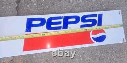 Pepsi Cola Soda Vending Machine Metal Advertisement Sign Panel 35.5 x 10