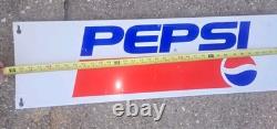 Pepsi Cola Soda Vending Machine Metal Advertisement Sign Panel 35.5 x 10