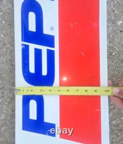 Pepsi Cola Soda Vending Machine Metal Advertisement Sign Panel 35.5 x 10