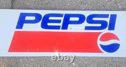 Pepsi Cola Soda Vending Machine Metal Advertisement Sign Panel 35.5 x 10