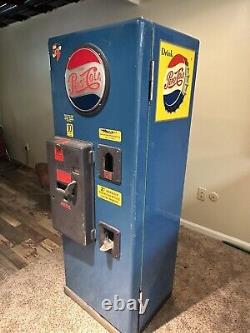 Pepsi Cola Sure Vend P47 soda Vending machine vintage Late 1950 Early 1960 Works