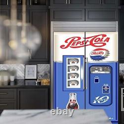 Pepsi Cola Vending Machine Decal Fridge, Peel & Stick Soda Drink Vinyl Wrap