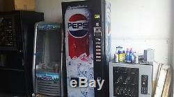 Pepsi Dixie Narco 240-6 Flat Front Soda Vending Machine WithCoin & Bill Acceptor